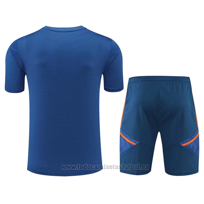 Chandal del Manchester United Manga Corta 2022-2023 Azul - Pantalon Corto